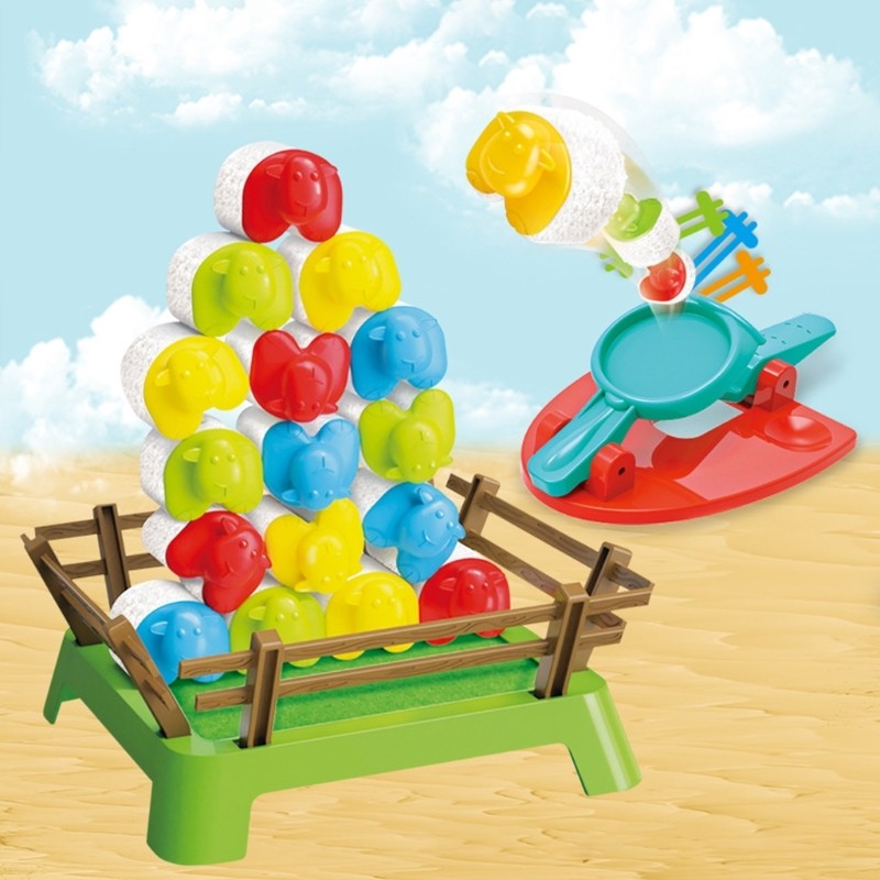 Children Fun Sheep Catapulting Elastic Plaything For Hand Eye Coordination