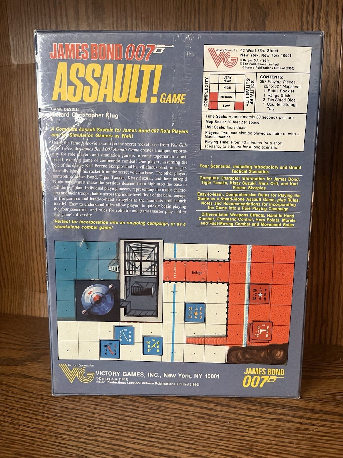 James Bond 007 – Assault Game! by Victory Games Inc. 1986 – Sealed W/ Tear
