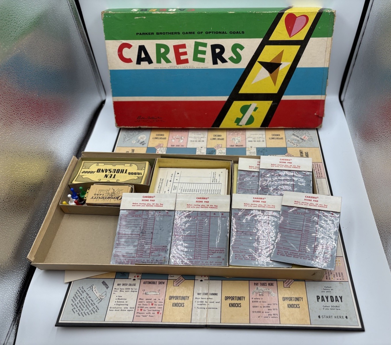 Vintage 1958 Parker Brothers Career Board Game ~ Family Fame Fortune Happiness