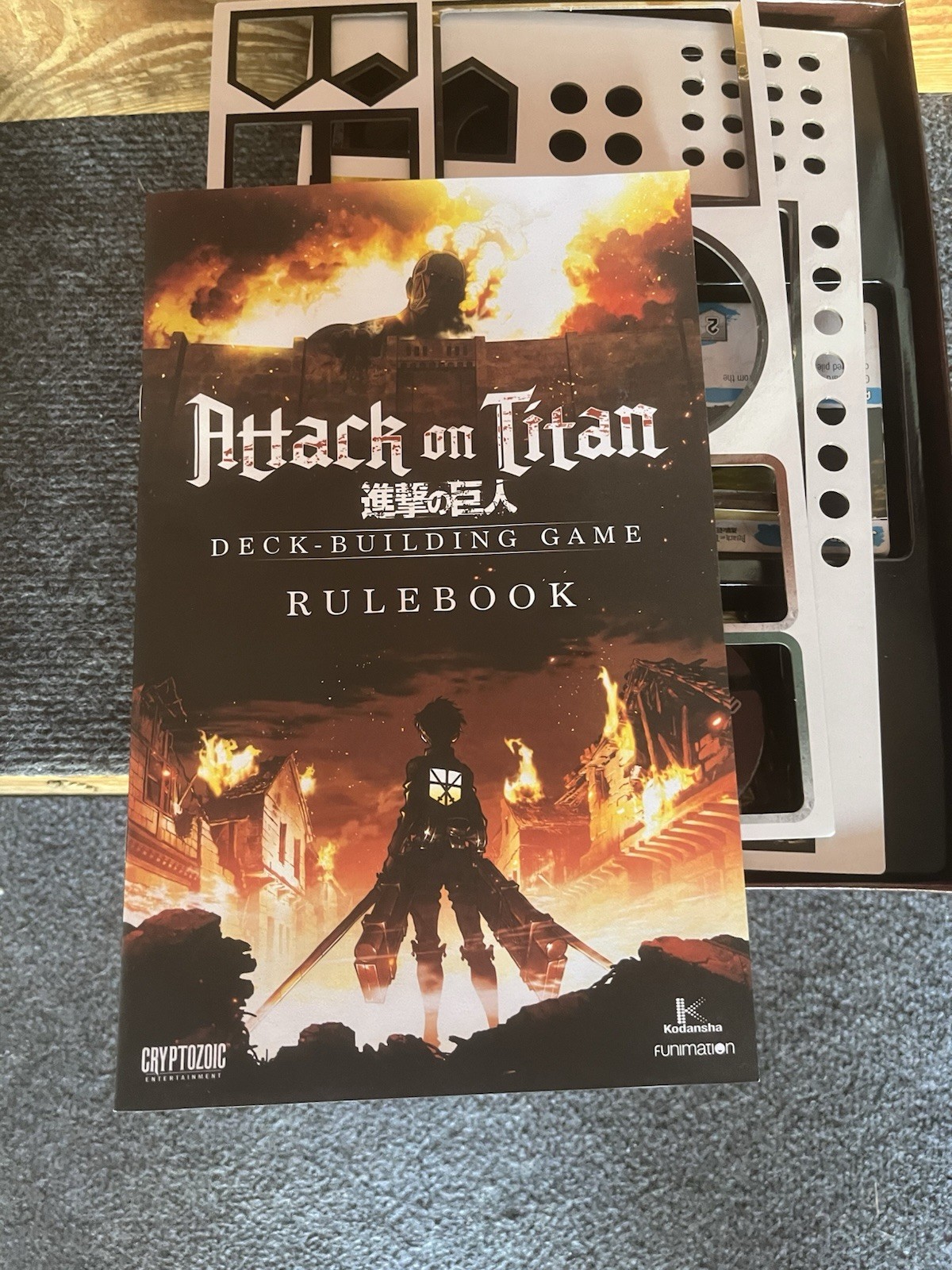 Attack on Titan Deck Building Game Cryptozoic Anime Board Game