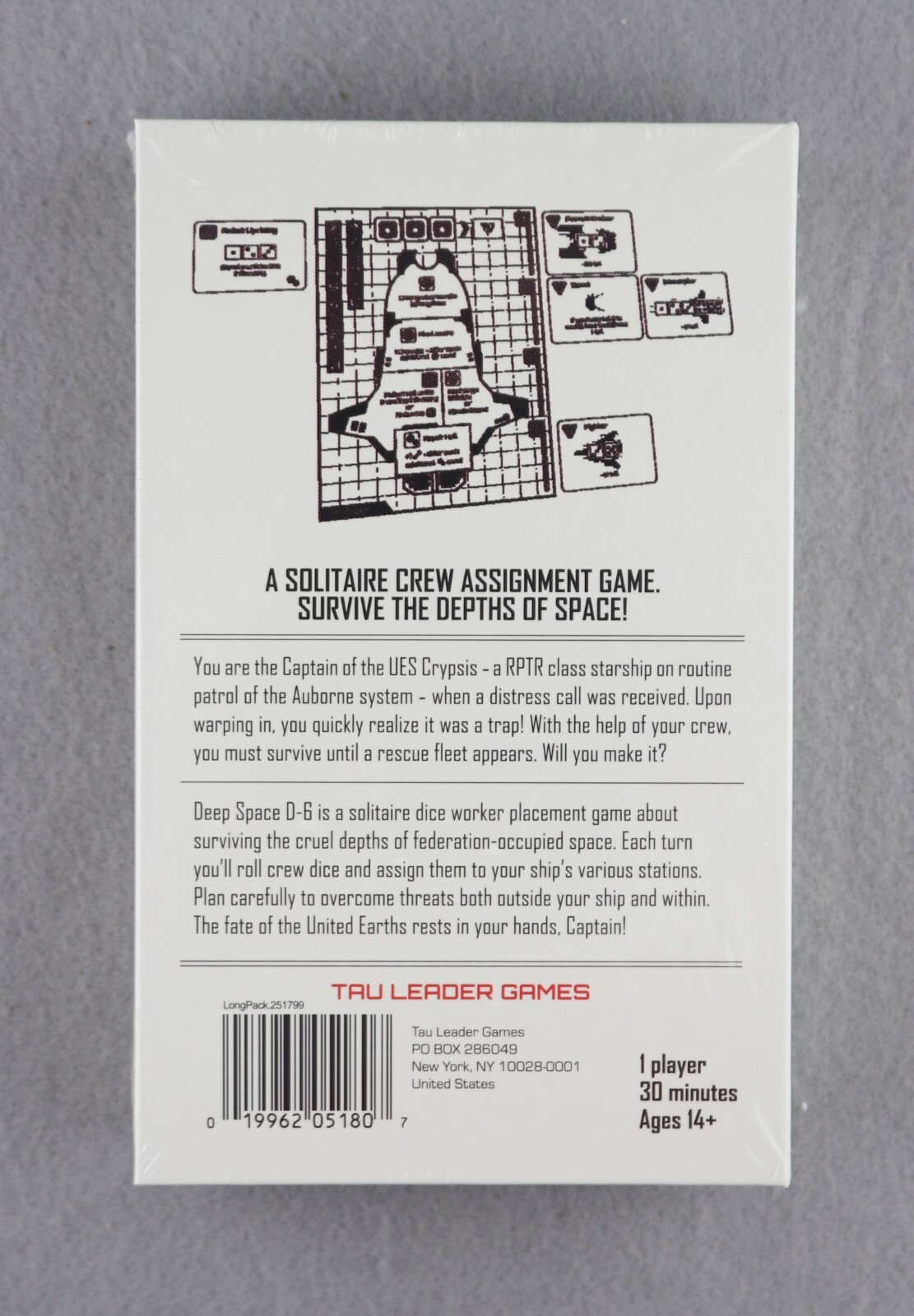 Tau Leader Games Deep Space D-6 Dice Board Game BRAND NEW SEALED FREE SHIP