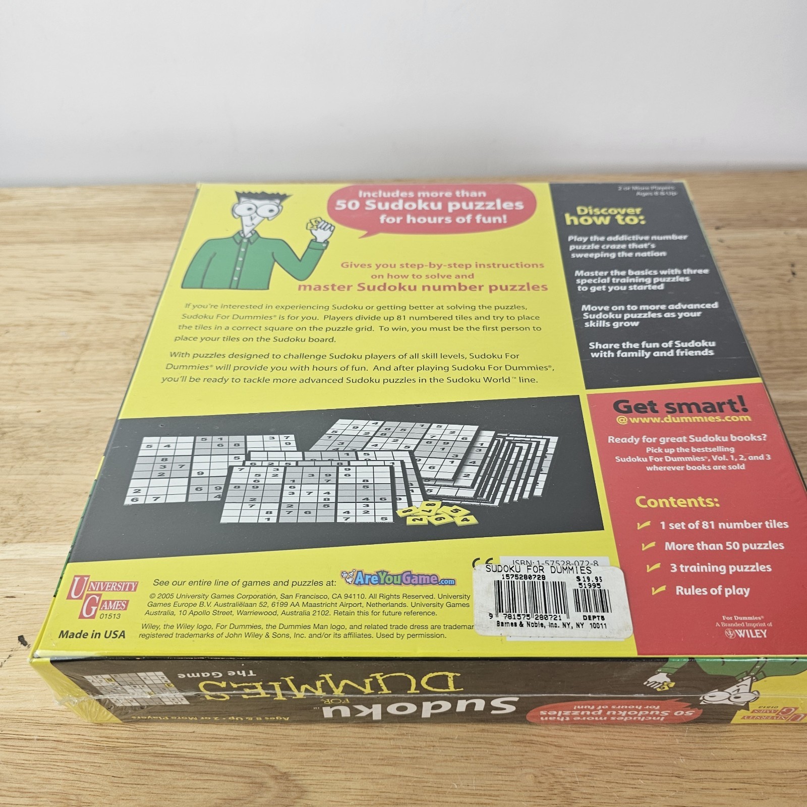 University Games Unisex One Size Board Game Sudoku For Dummies Family Fun Game
