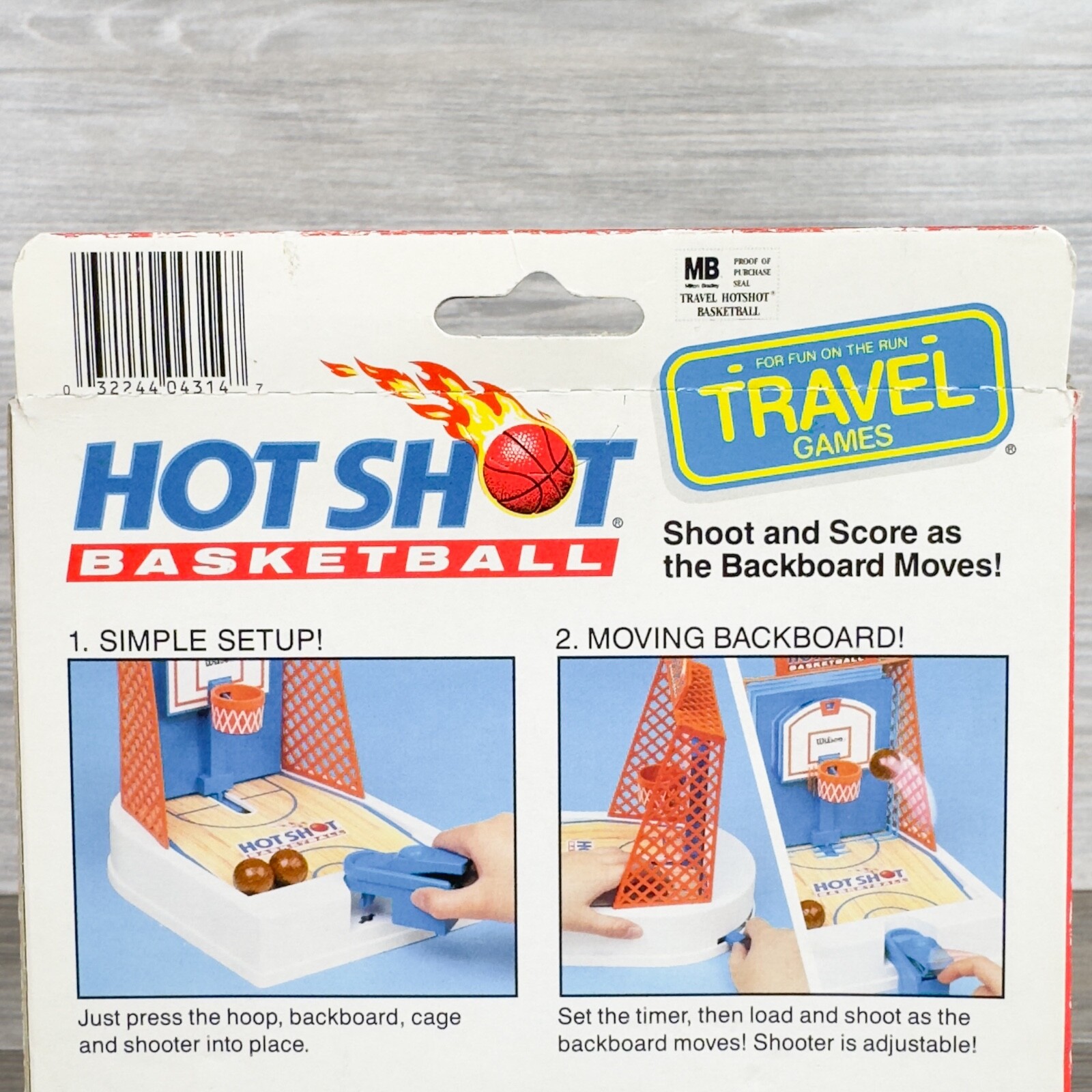 HOT SHOT BASKETBALL Travel Games (Milton-Bradley, 1992) New Still Sealed Vintage