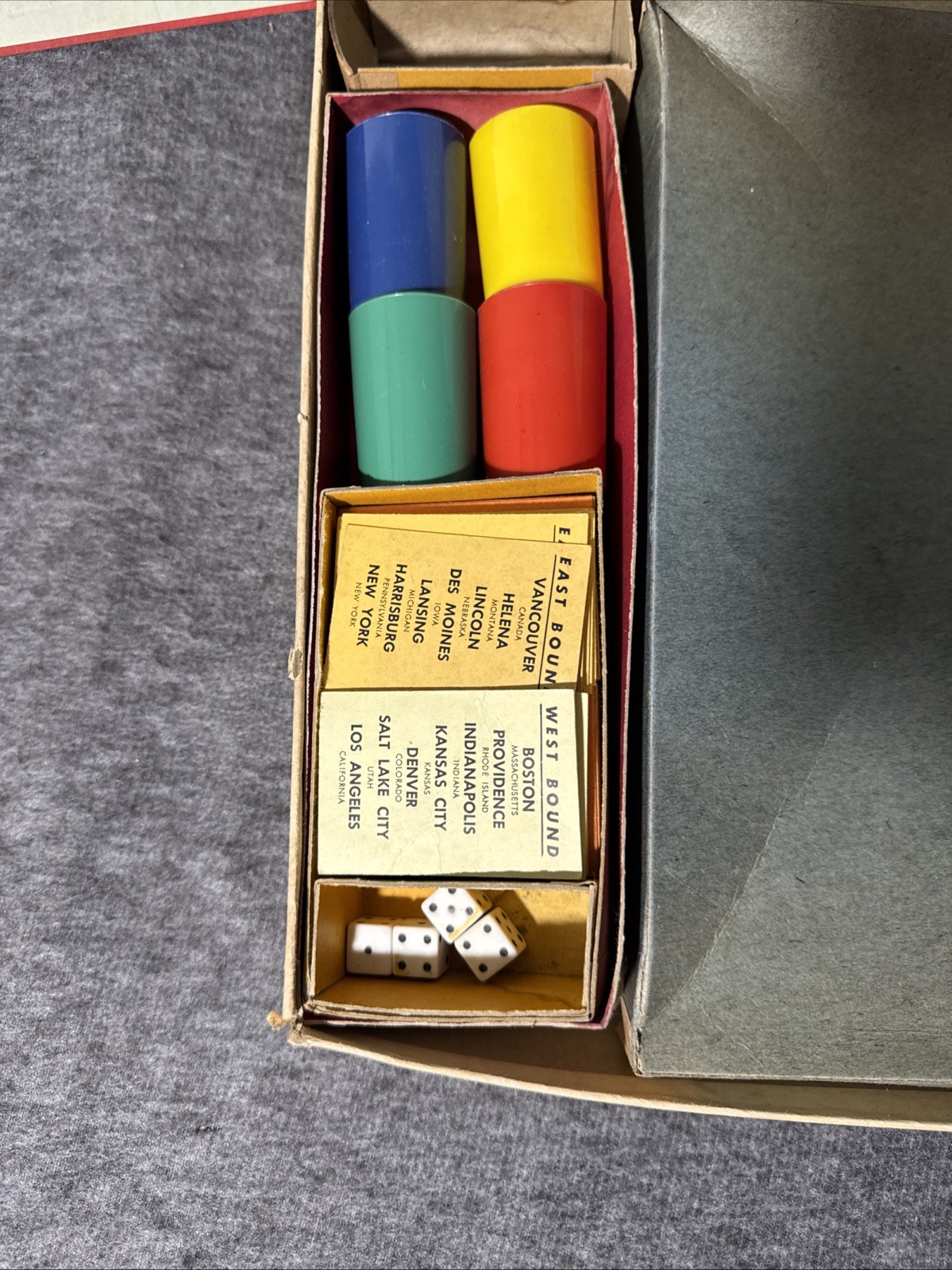 America Across The Continent Parker Bros vintage board games 1950s