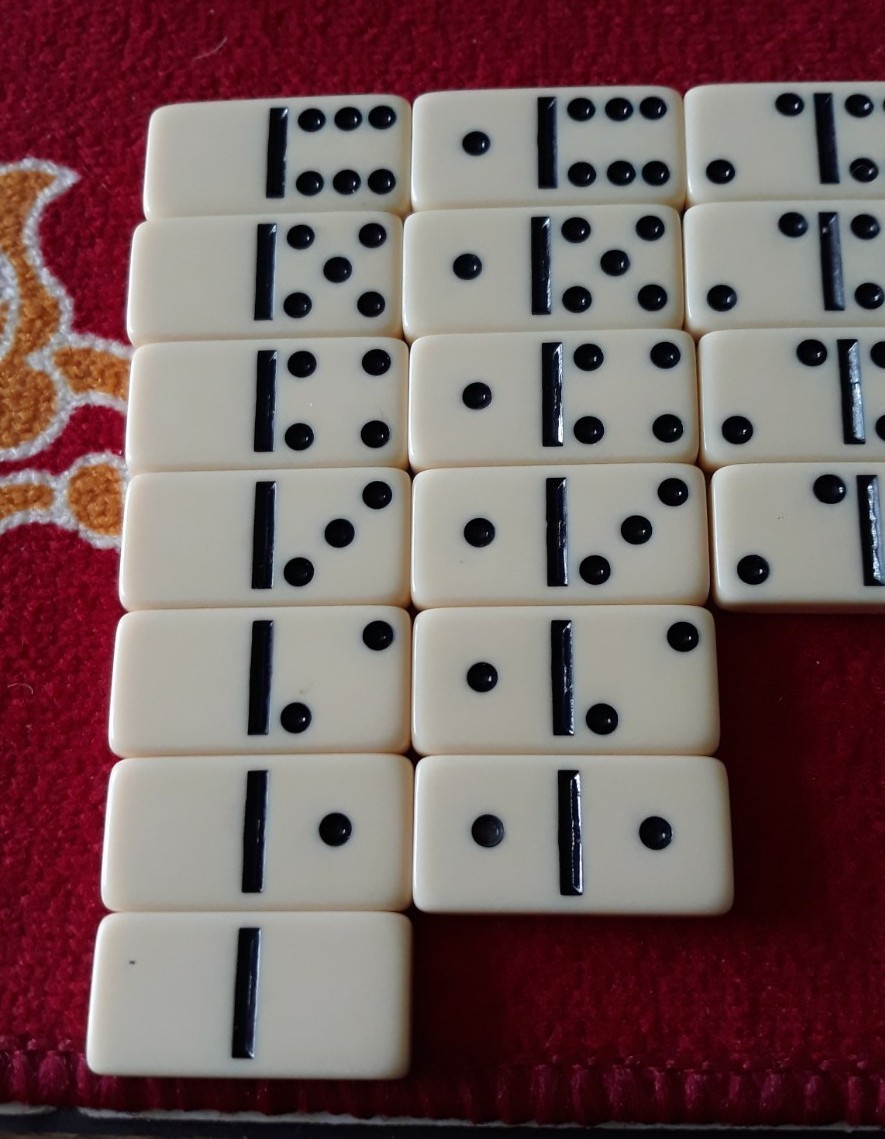 Vintage House of Marbles Devon England Miniature Dominoes, Double Six READ DESCR