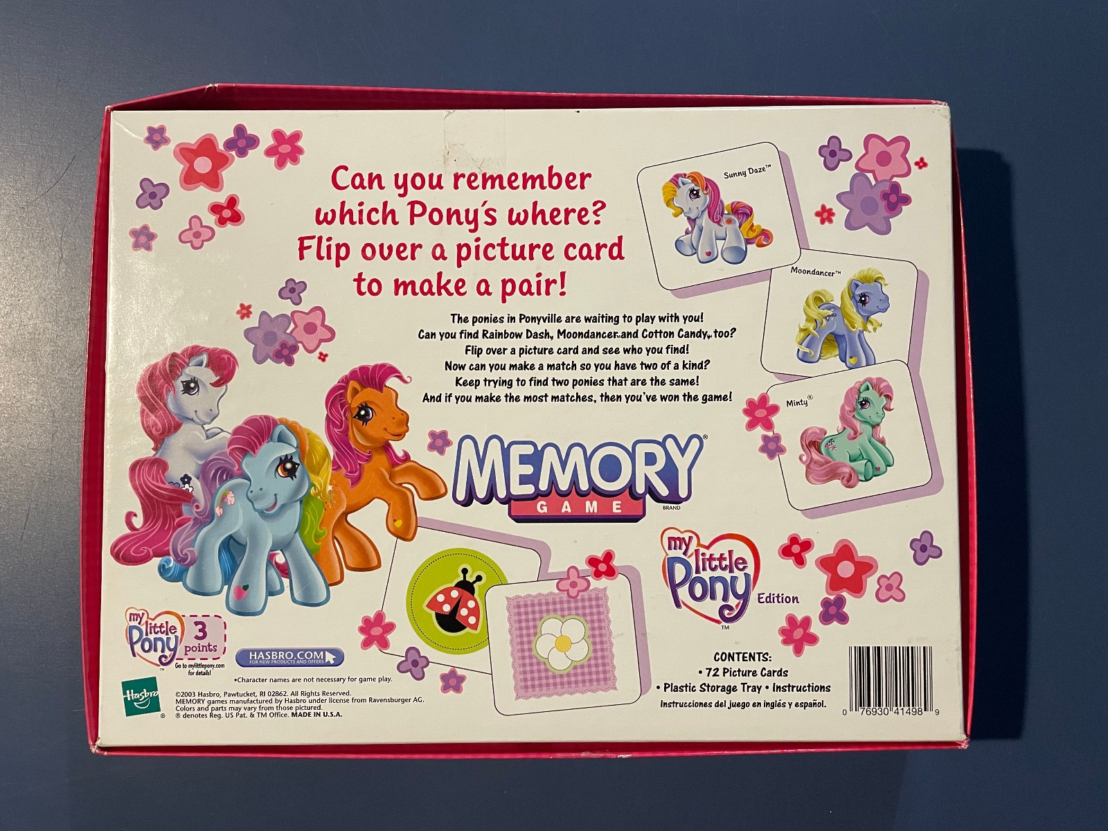 My Little Pony Edition Memory Game 100% COMPLETE 2003 Milton Bradley