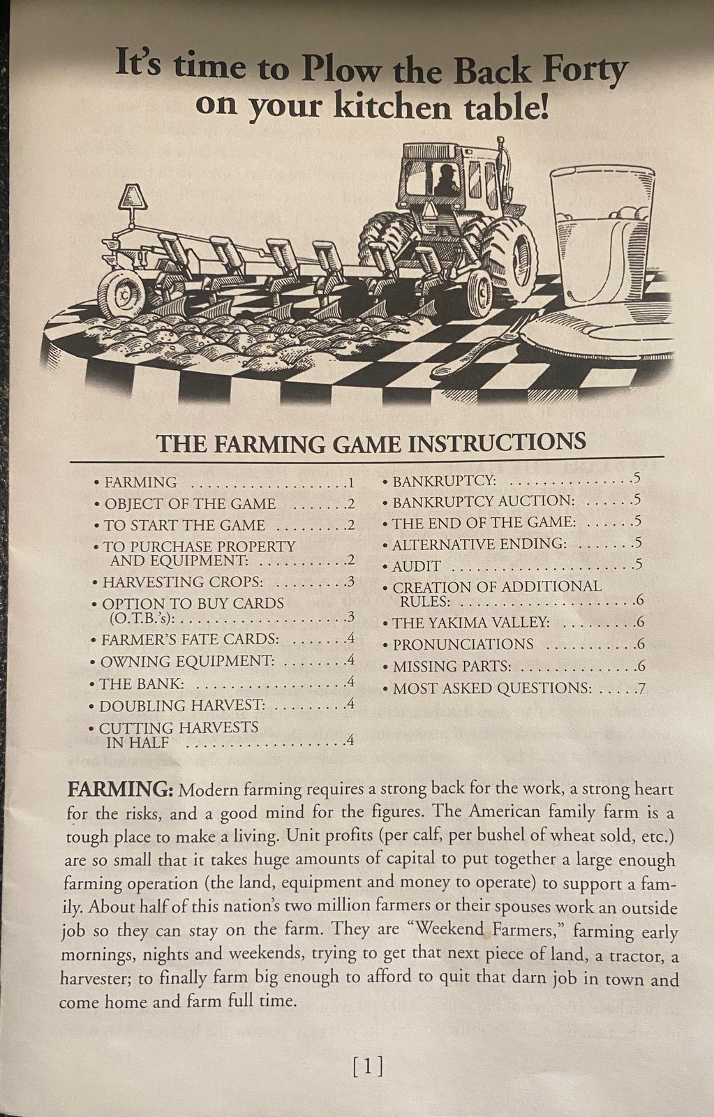 THE FARMING GAME – Harvest the Fun c.1996 COMPLETE & EXCELLENT Great Family Game