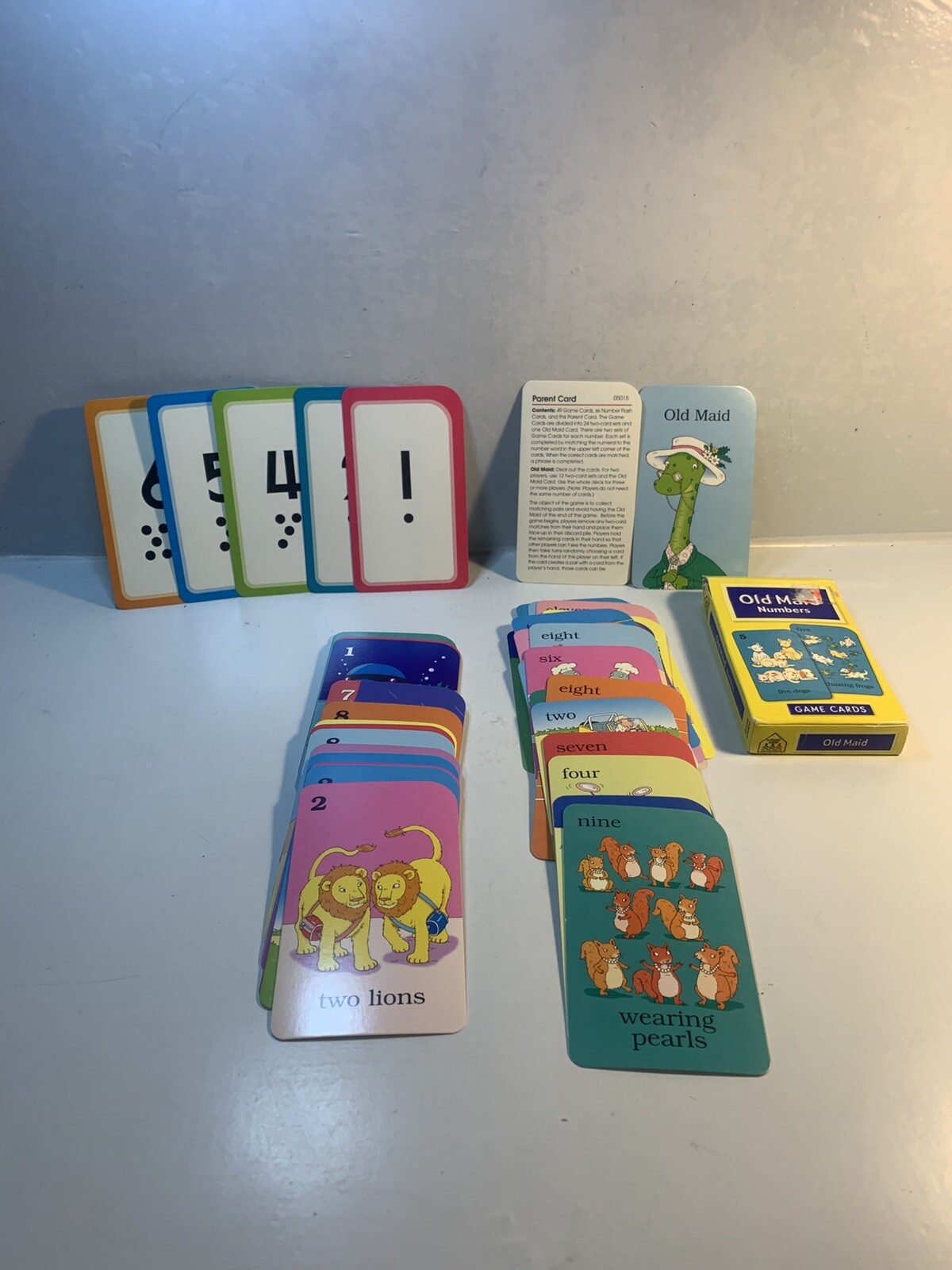 6 Assorted Kids Card Games FLASH CARDS Disney Old Maid Go Fish Vantage Insects
