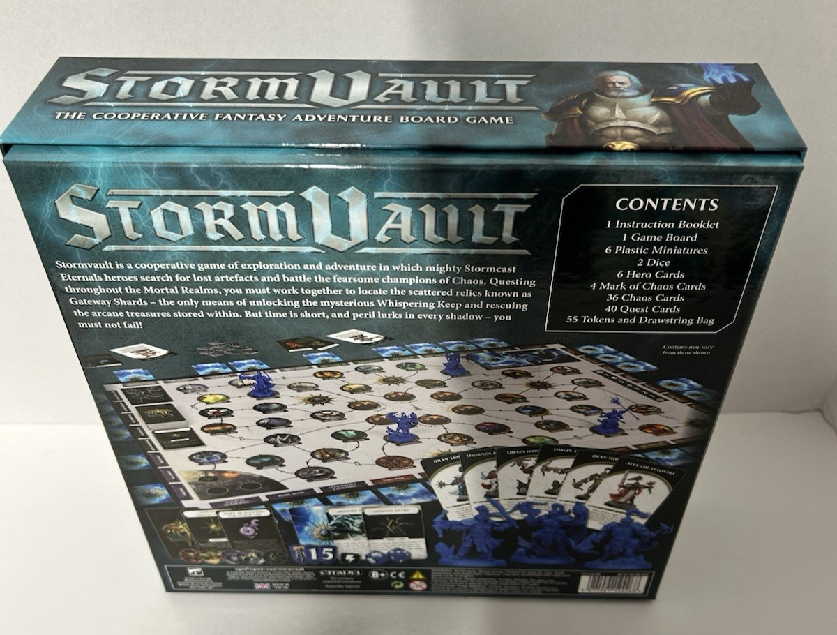 Storm Vault Cooperative Fantasy Adventure Board Game by Warhammer- Preowned