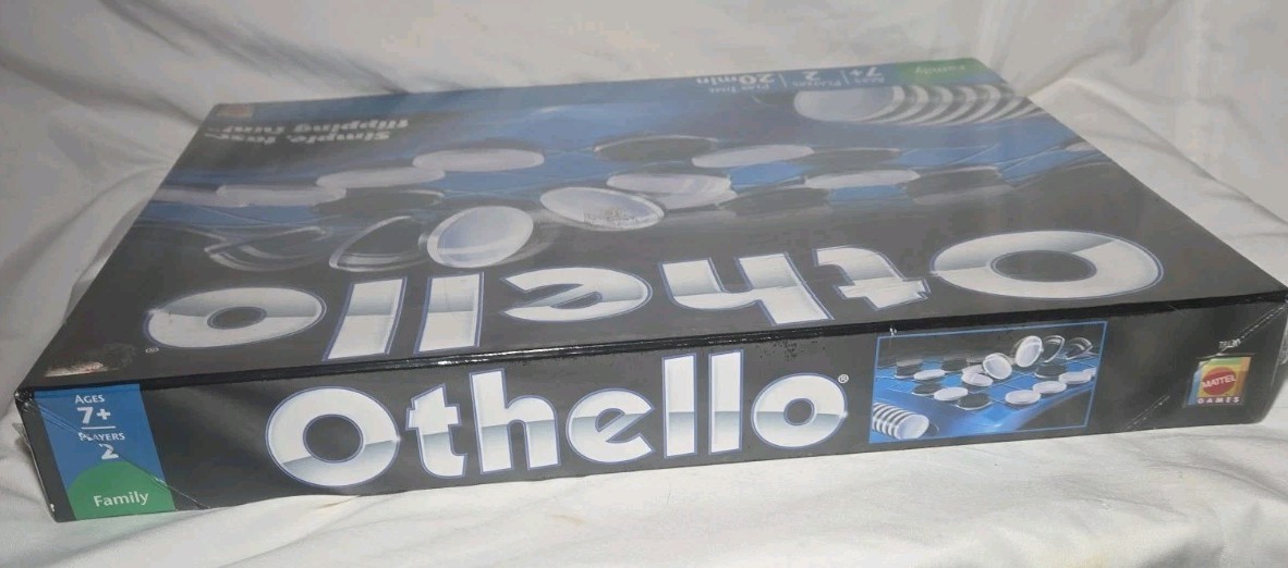 2010 Othello Board Game By Mattel Built In Storage Easy To Learn 7&up Sealed