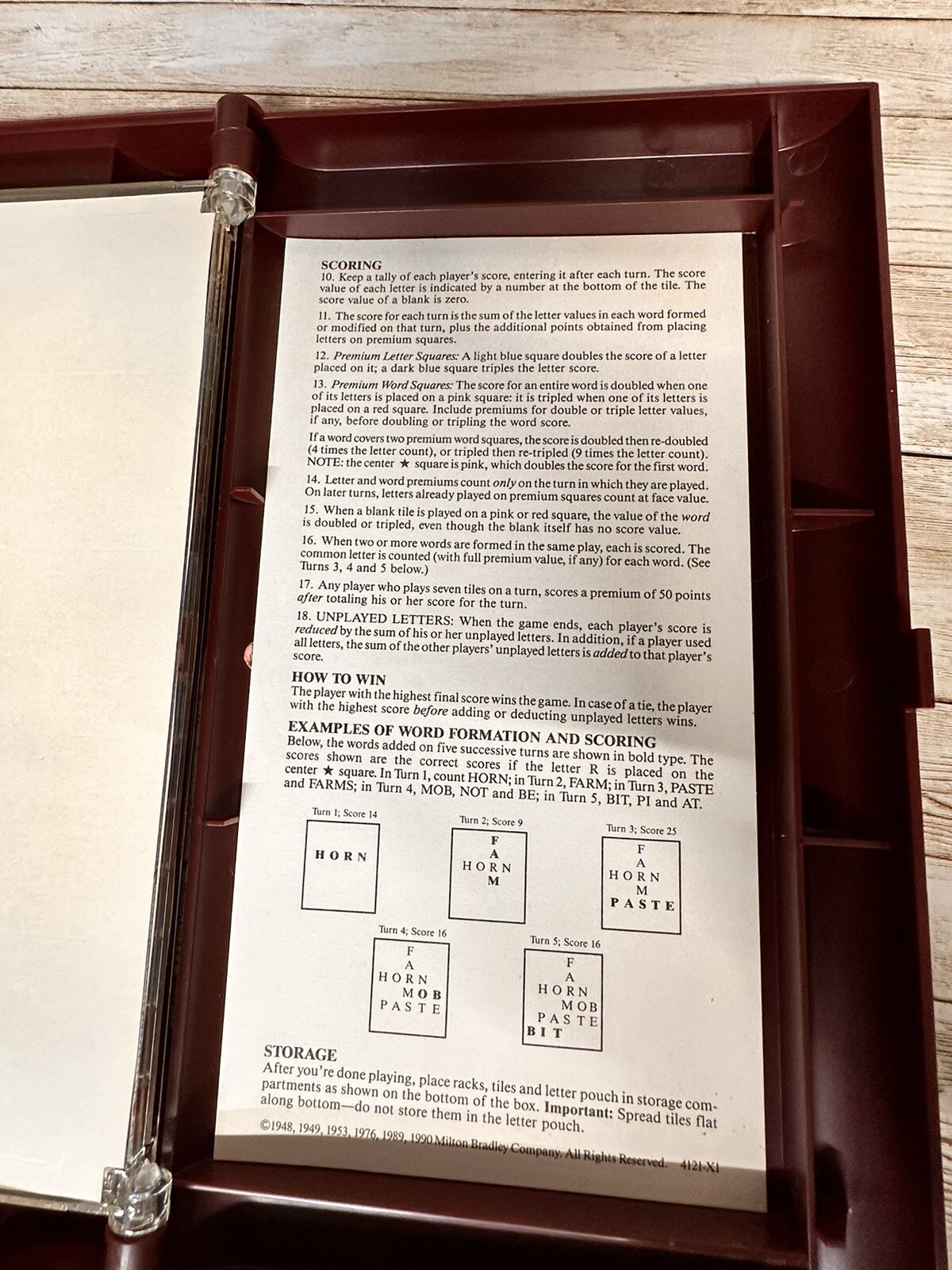 SCRABBLE ~ 1991 Deluxe Travel Edition ~ Mini Wood Tiles ~