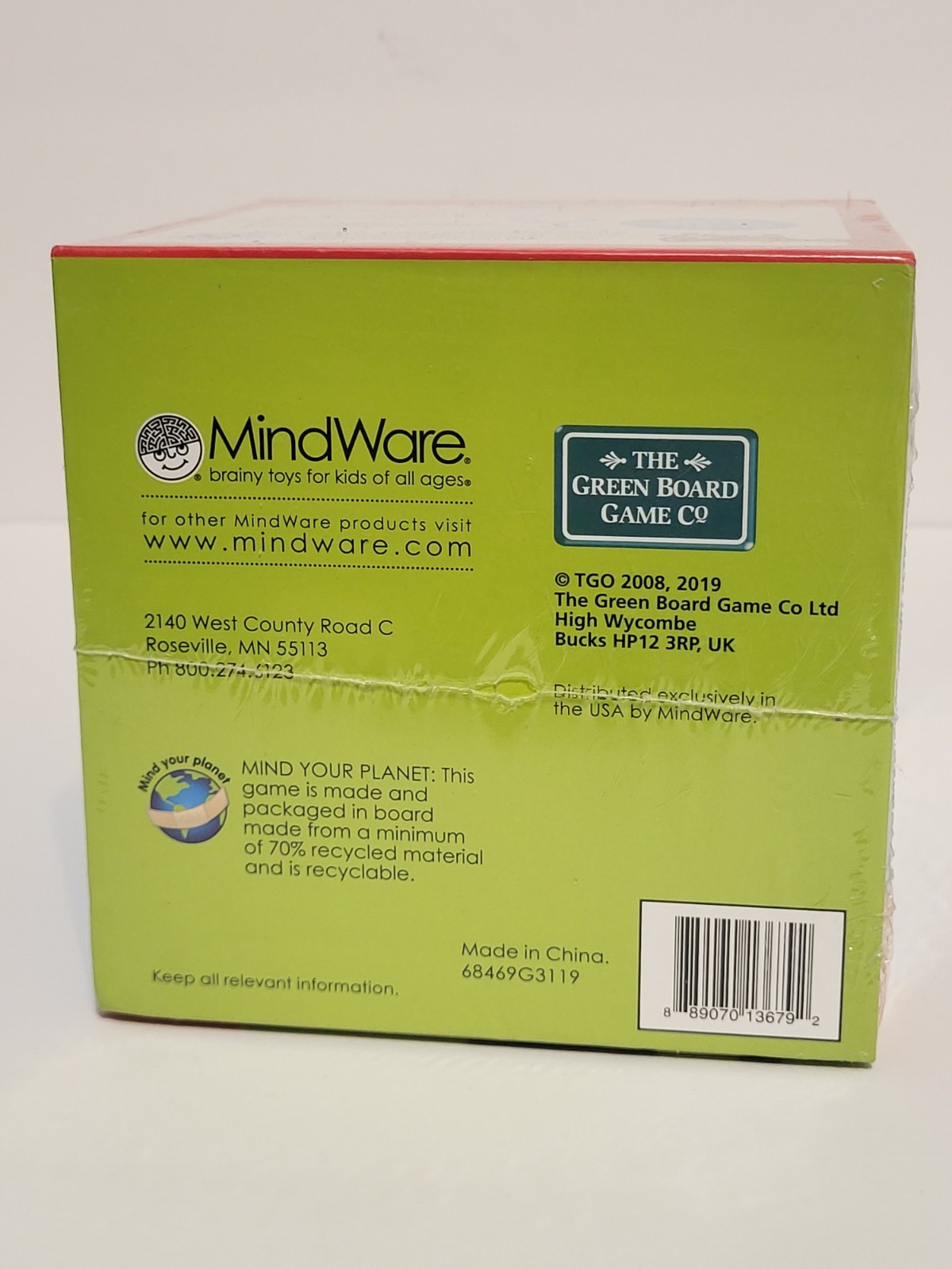 Game Brain Box All Around The World – 1 or more players Ages 8+ MindWare – NEW