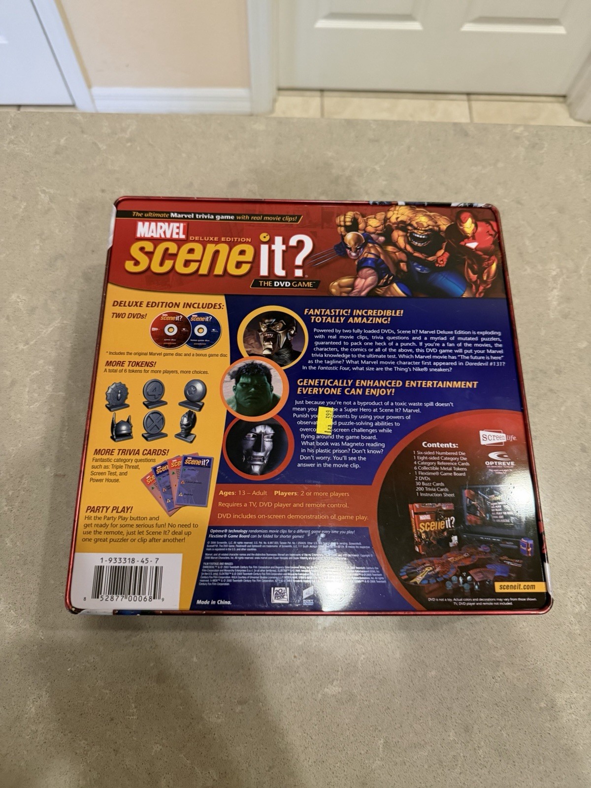 Marvel Scene It DVD Game Deluxe COMPLETE ScreenLife 2006 Movies Superheroes