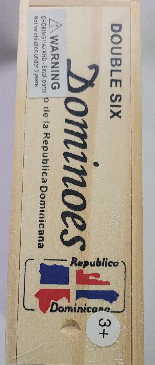 Double Six Republica Dominicana Dominoes Game in Set of 28 Wooden 2″X3/4″X1/4″