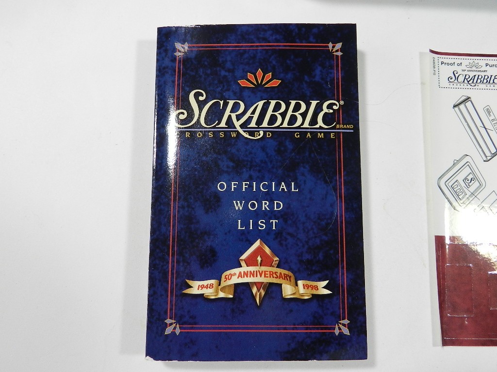 Scrabble 50th Anniversary Collectors Edition Crossword Board Game New