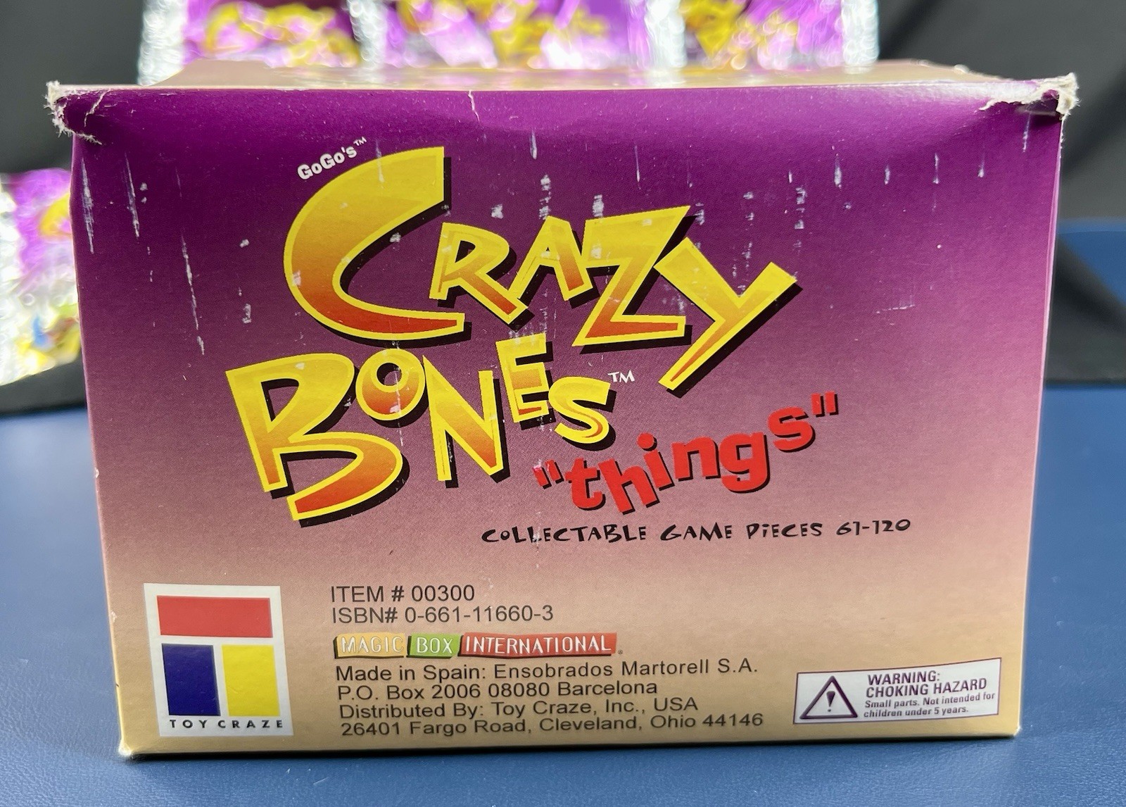 10 Sealed Packs GoGo’s Crazy Bones Things & Empty Display Box