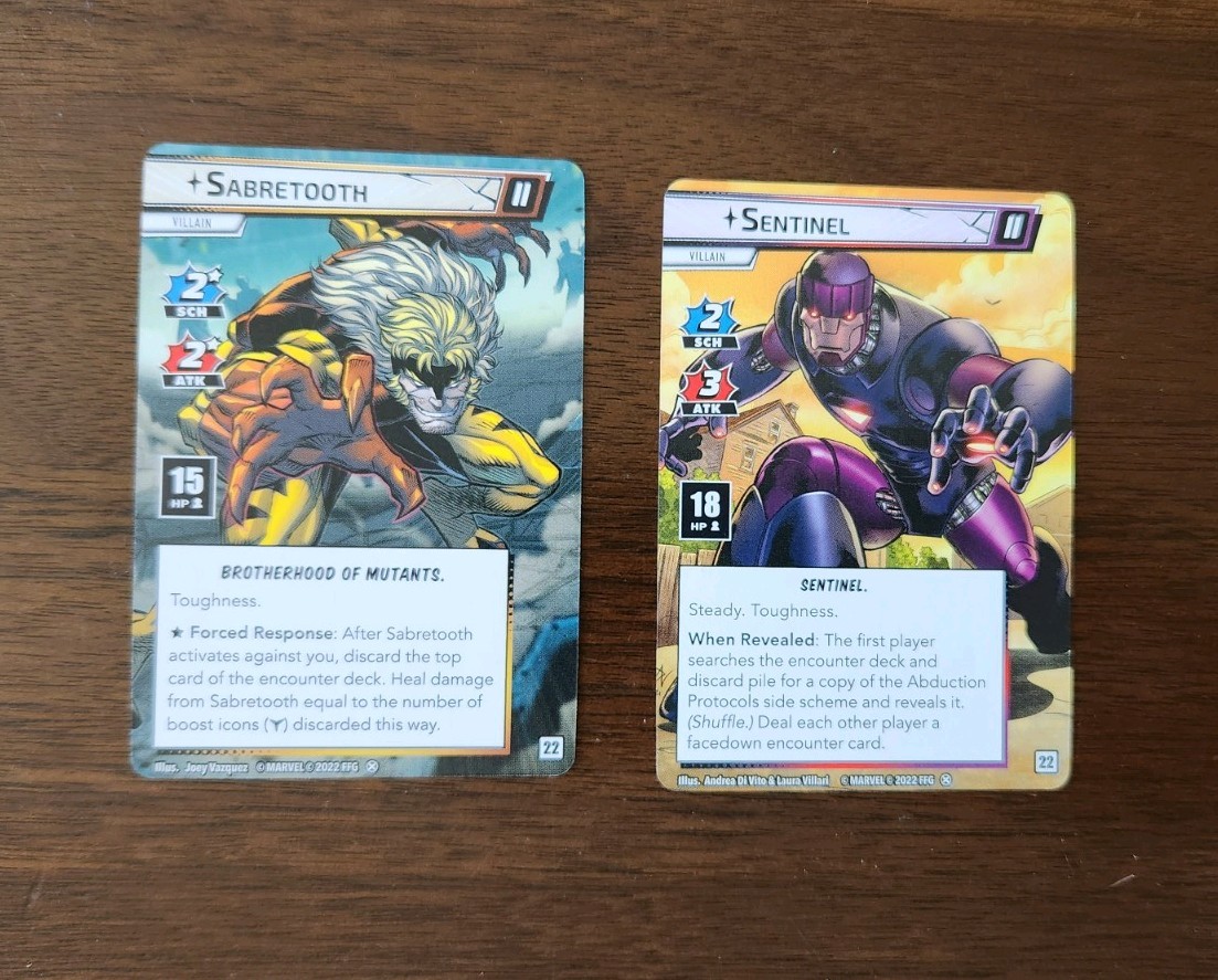 Marvel Champions Mutant Genesis X-Men Villain Promo Cards