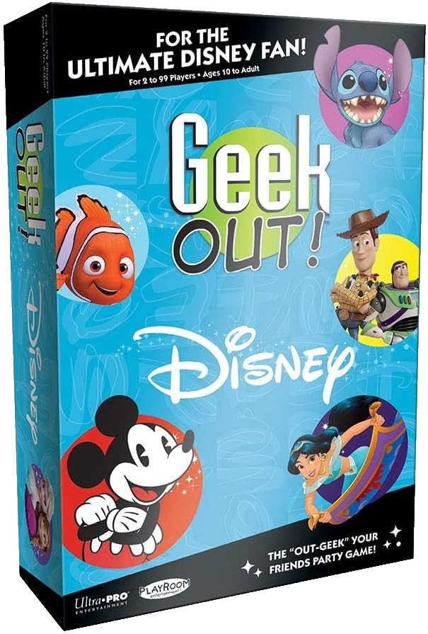Disney Geek Out Board Game Trivia Party Family Game USAopoly New Ages 10 – Adult
