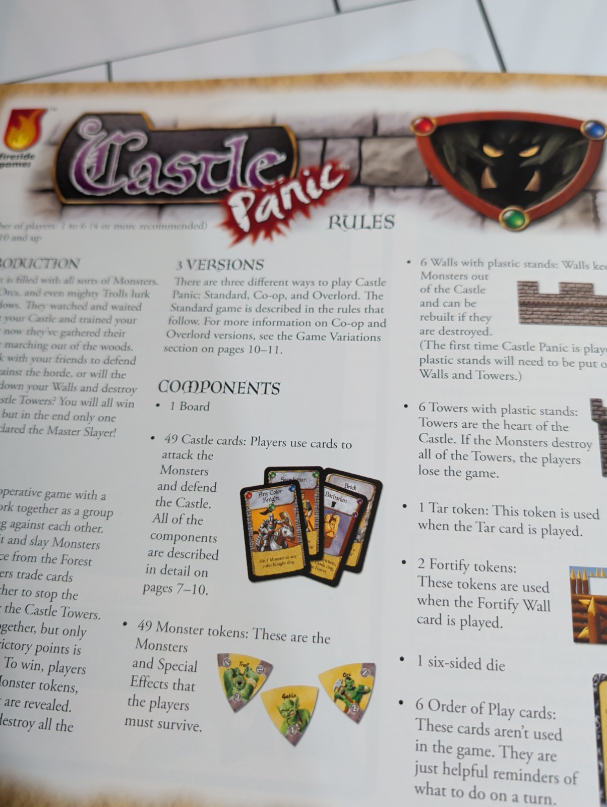 Castle Panic Tower Defense Board Game 1st Edition Complete