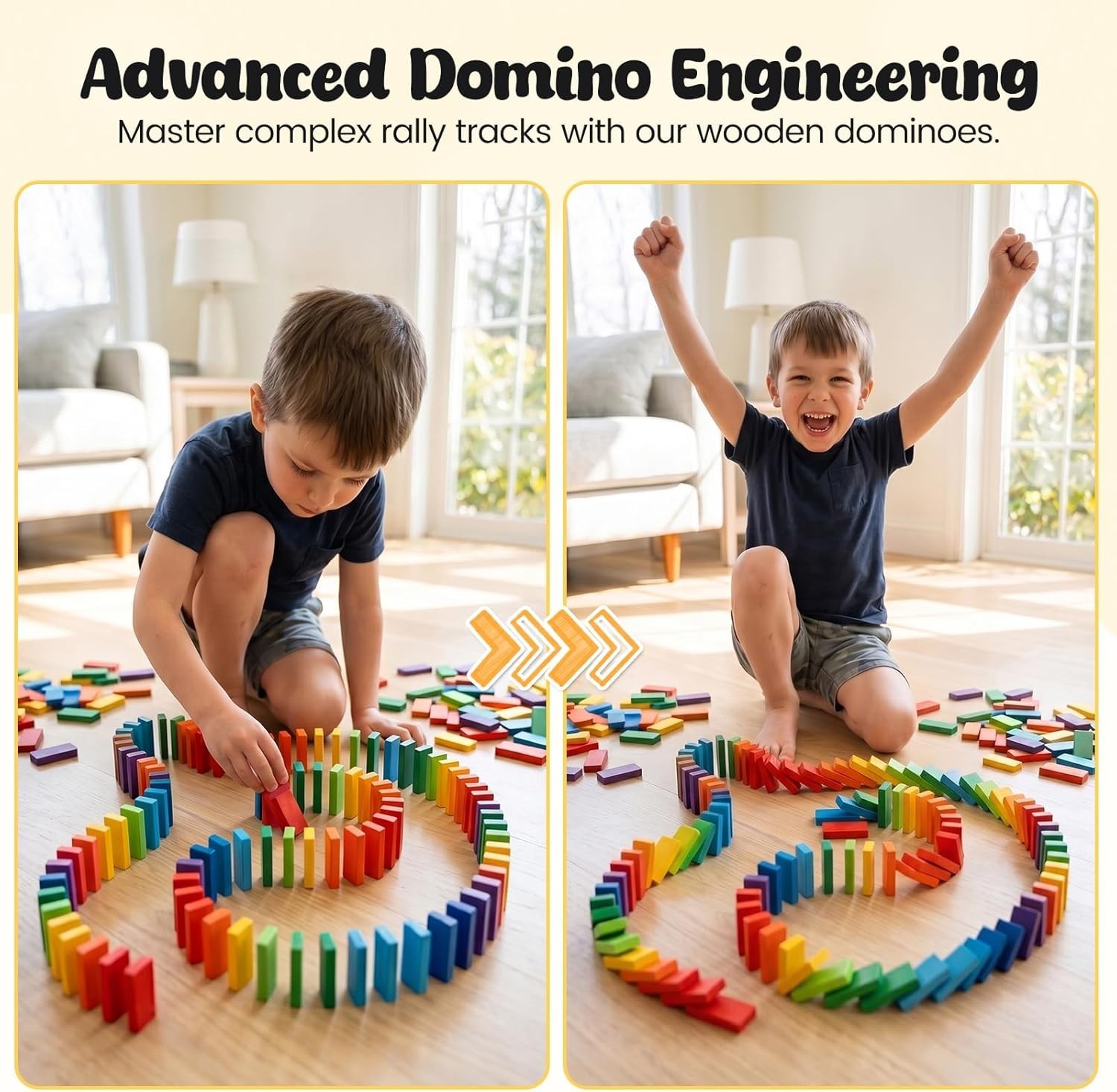 BigOtters Dominos Set for Kids,360 PCS Dominoes Medium, [Multiple Colors]