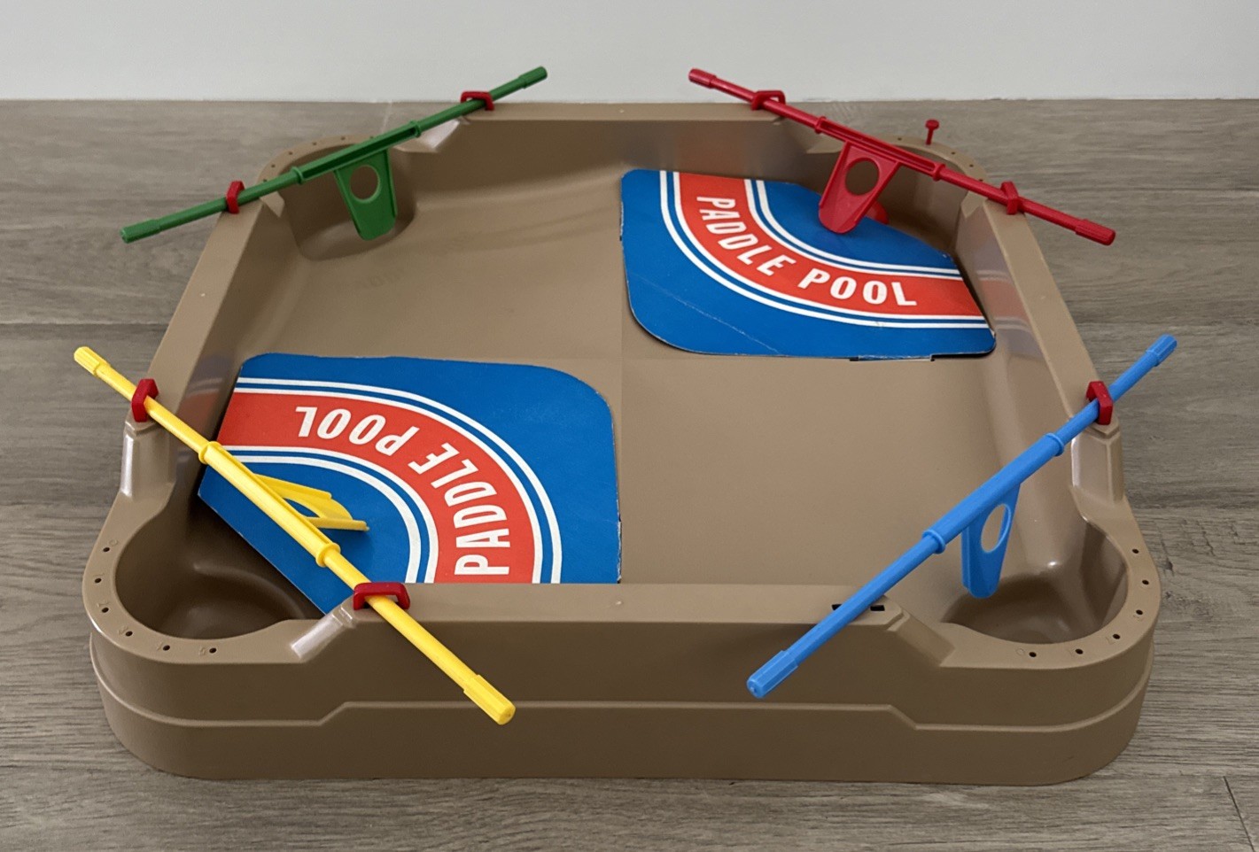 Paddle Pool Milton Bradley Board Action Ball Game Original Box 1970’s Read Below