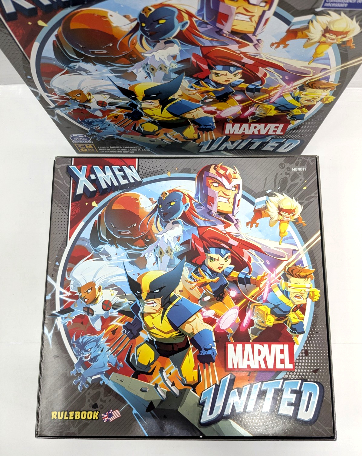 Marvel United X-Men Board Game Spin Master NEW OPEN BOX Complete 2021 CMON