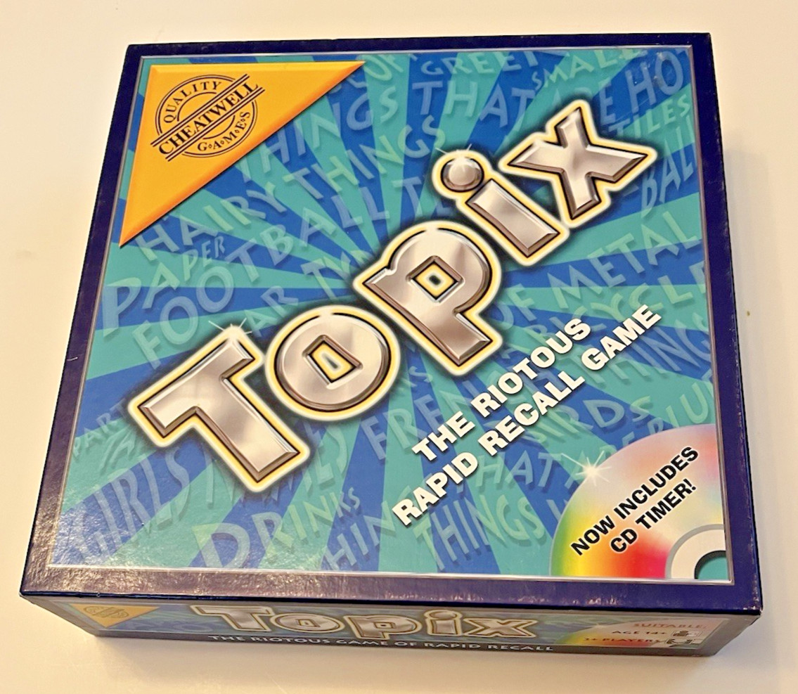 Topix: The Rapid Recall Board Game By Cheatwell Games UK Contents Factory Sealed