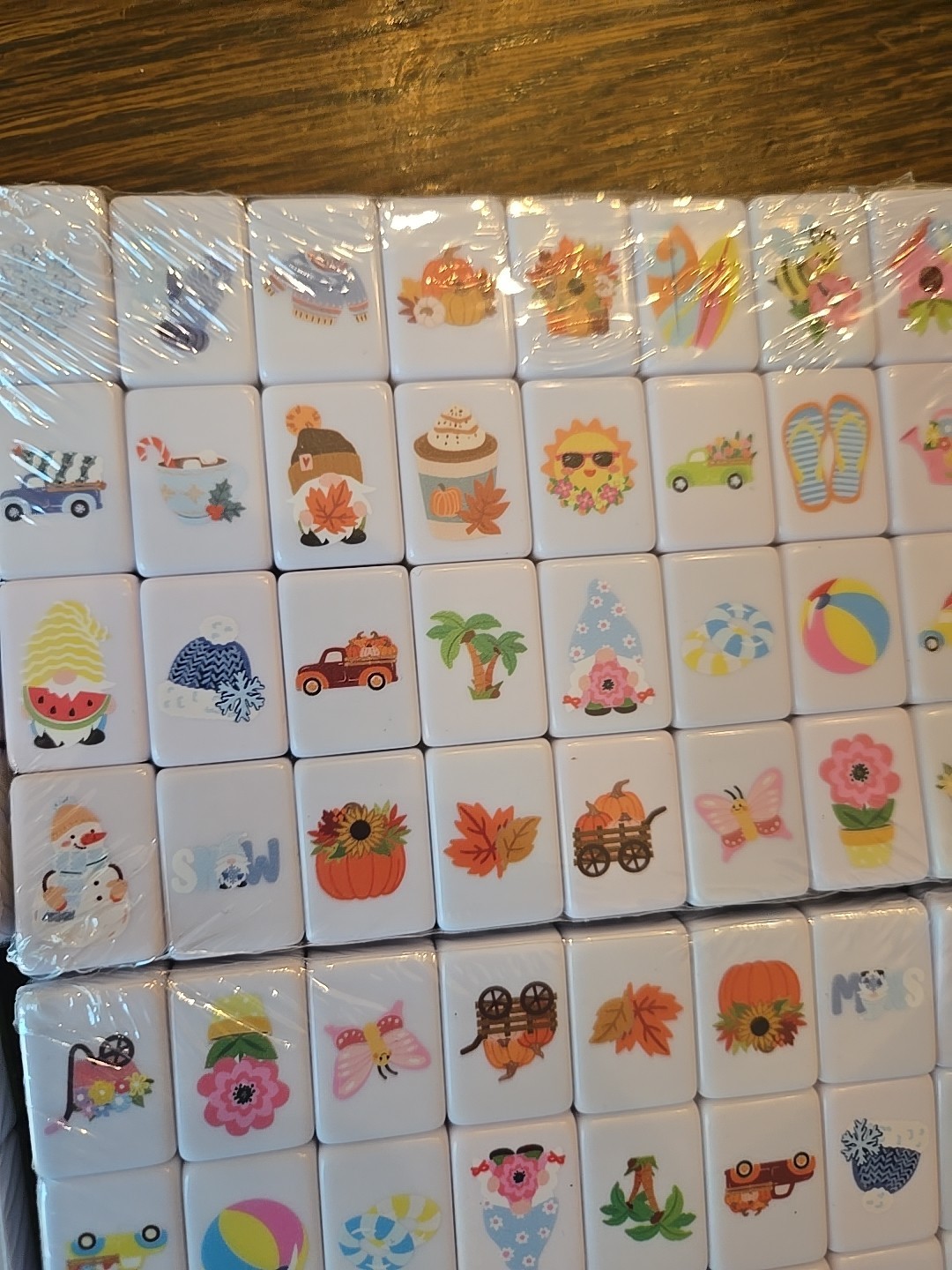 All the different holidays Game Blocks, Mahjong Tile Set with 130 Tiles 4 player