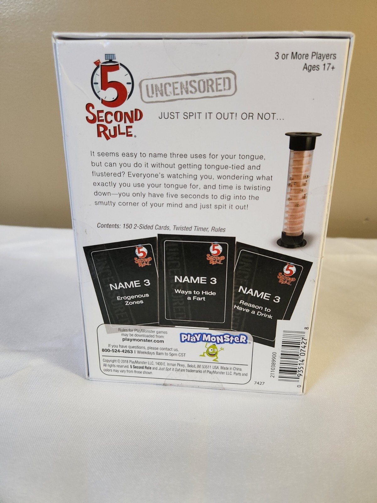 Play Monster 5 Second Rule Uncensored Just Spit It Or Not Game Adult Age 17 +