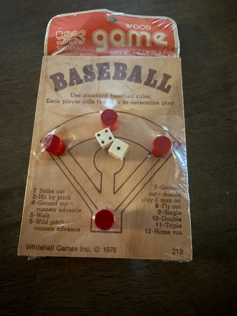 Whitehall Games Inc. Vintage Wood Baseball Game 1976,New In The Package