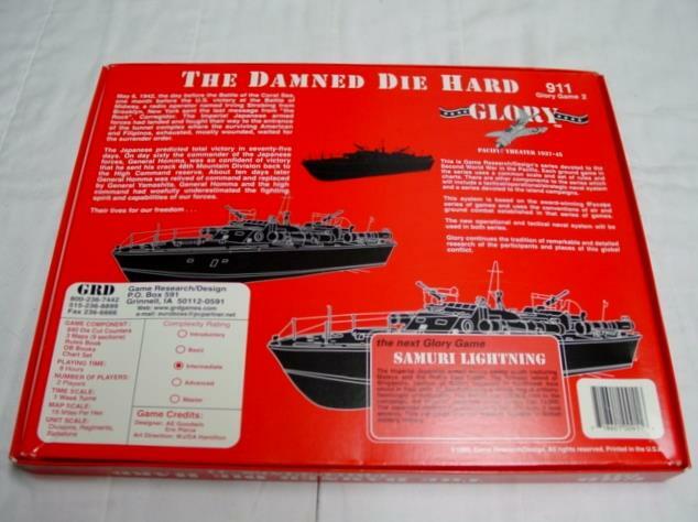 GRD game – The Damned Die Hard – Philippines 1941 – Glory Game 2 (UNPUNCHED)