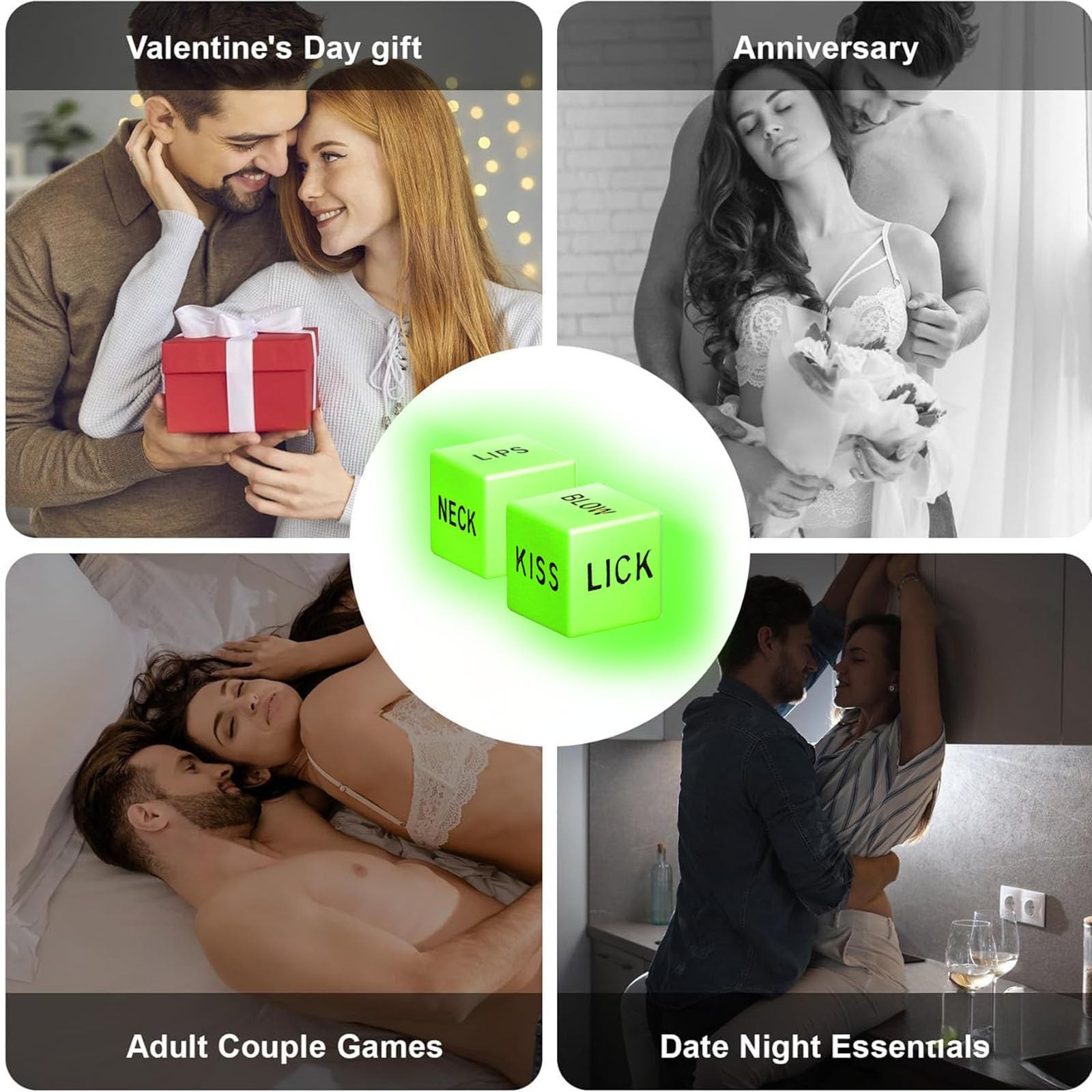 Sex Cards Sex Dice Set Couples Games – 54 Positions Cards Sex Game with 2 Glo…