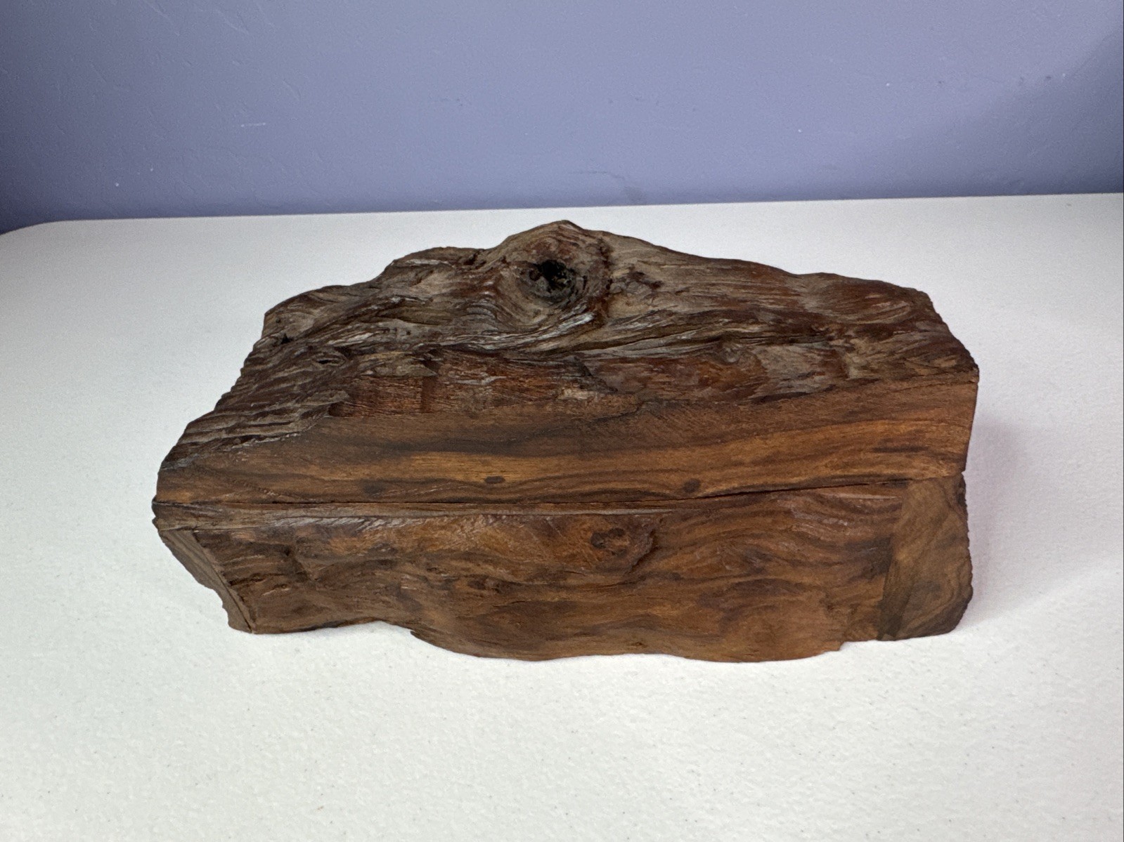 Wooden Domino Dominoes Set In Wood Box Natural New Log Vintage Rare