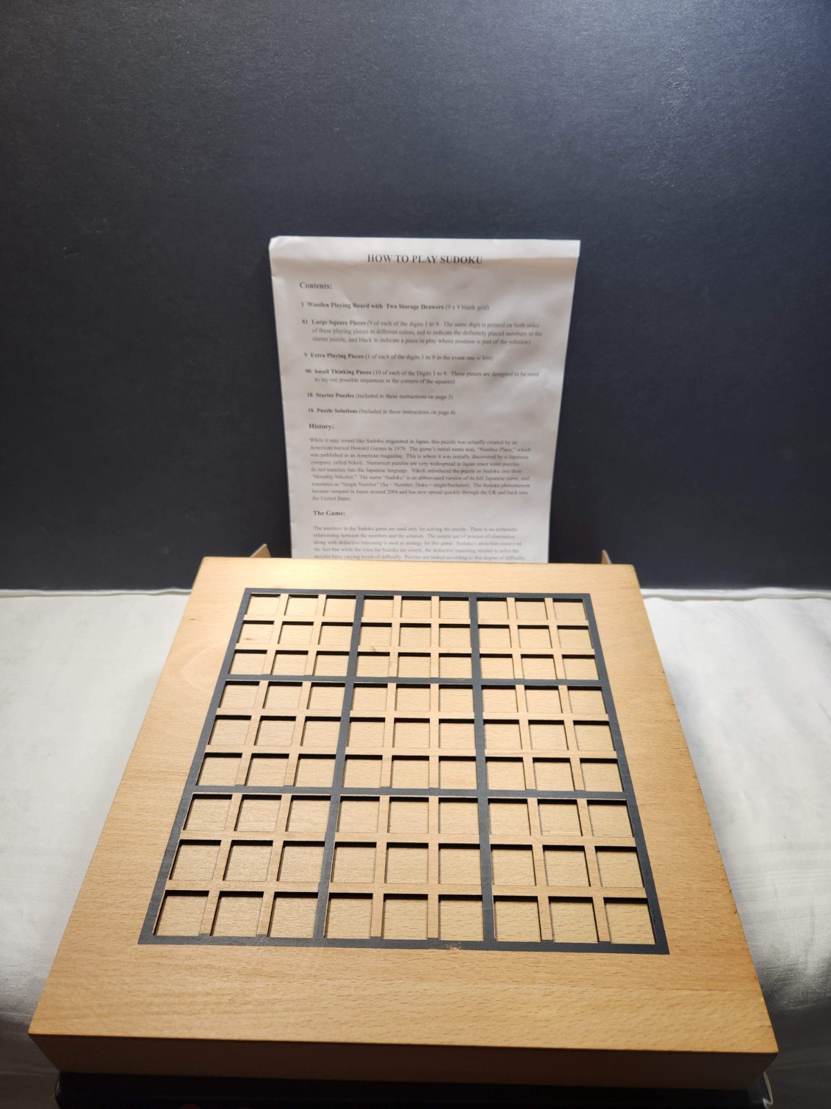 Sudoku Wooden Game Board and Pieces by Wood Expressions, Inc. | 100% COMPLETE