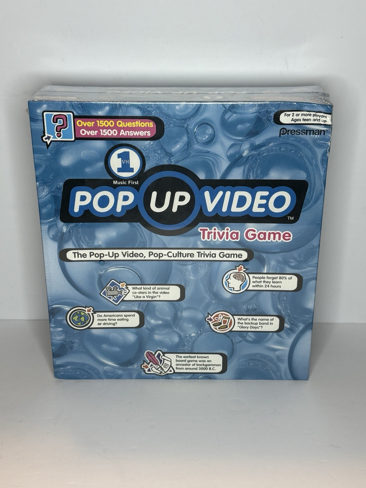 Vintage VH1 Pop Up Video Trivia Game 1999 Pressman FACTORY SEALED New Old Stock