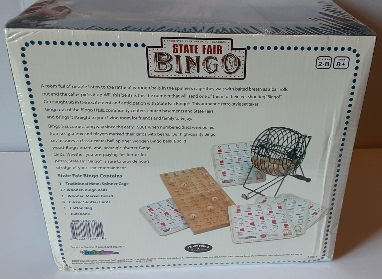 Front Porch Classics State Fair Bingo Deluxe Edition Retro-Style Family Game New