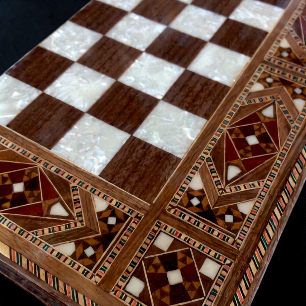 Backgammon Chess Set Handmade Solid Rosewood Game Board 3in1🎁 Gift Idea
