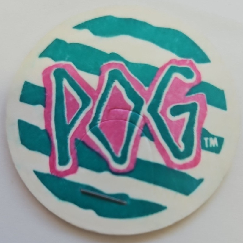 World Pog Federation POG Logo Milk Caps Blue Stripes 90’s Game Piece