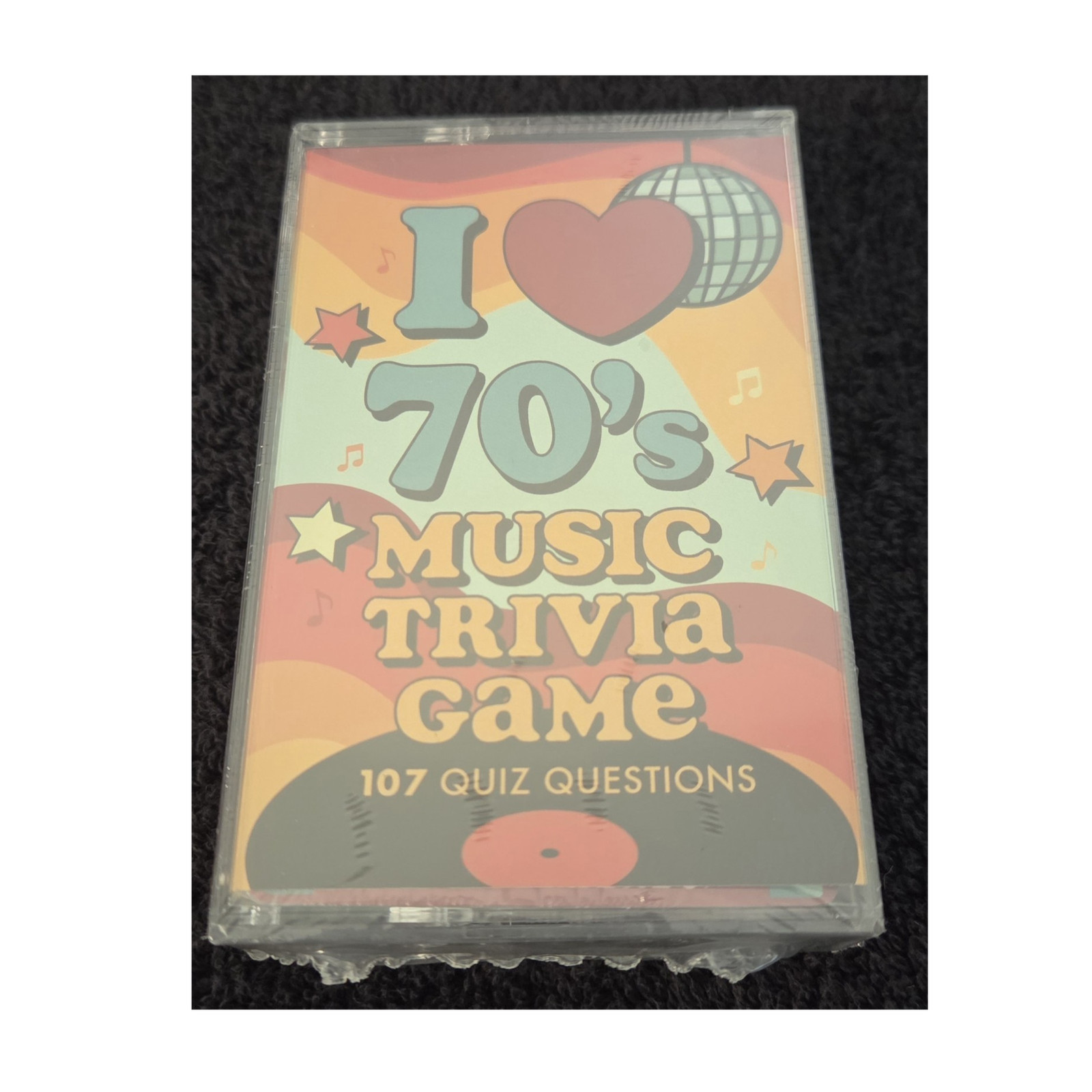 NMR Brands I Love 70’s Music Trivia Game Cards, 107 Quiz Questions Cassette Tape