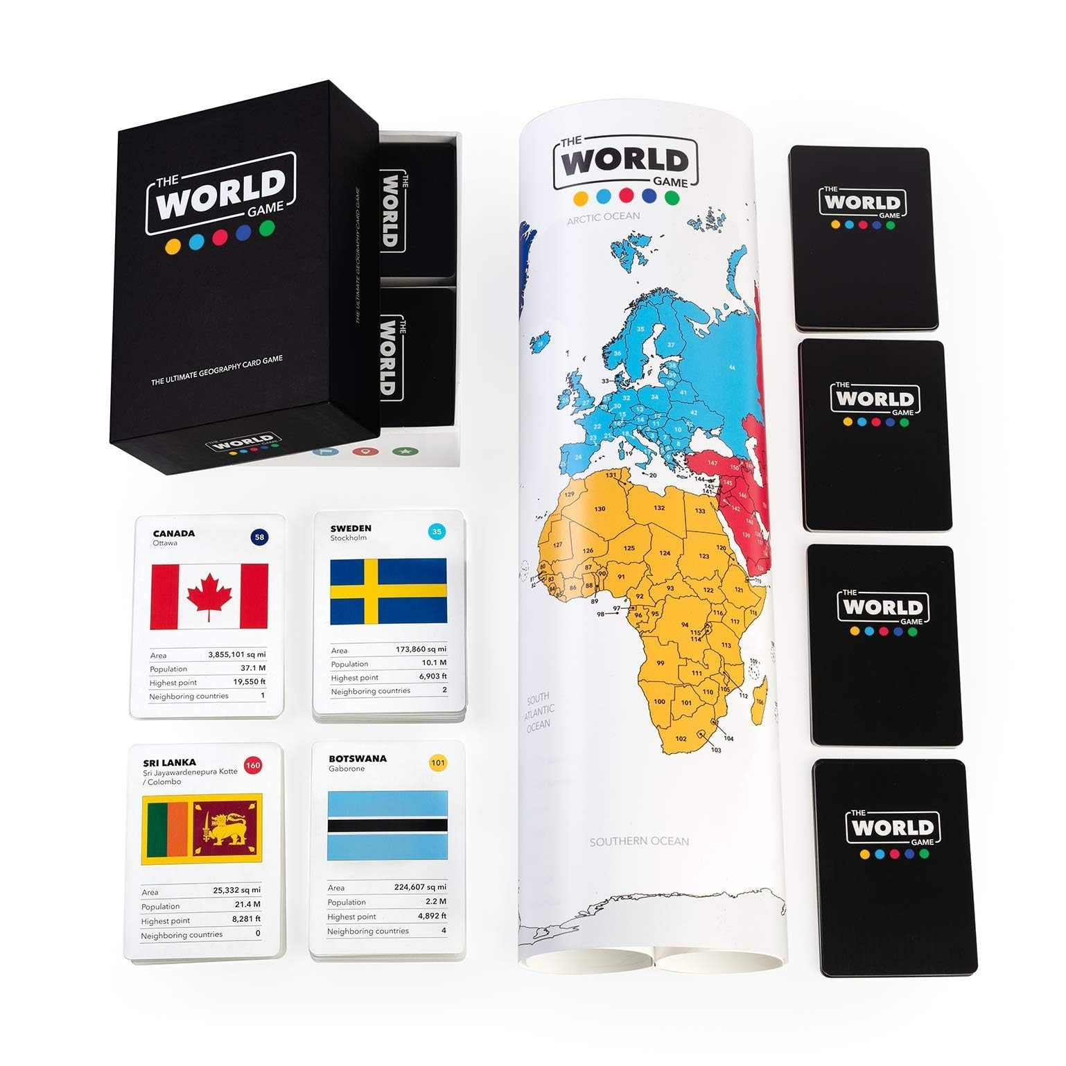 Geography Card Game for Kids and Adults – Fun Learning Gift for Ages 8-12