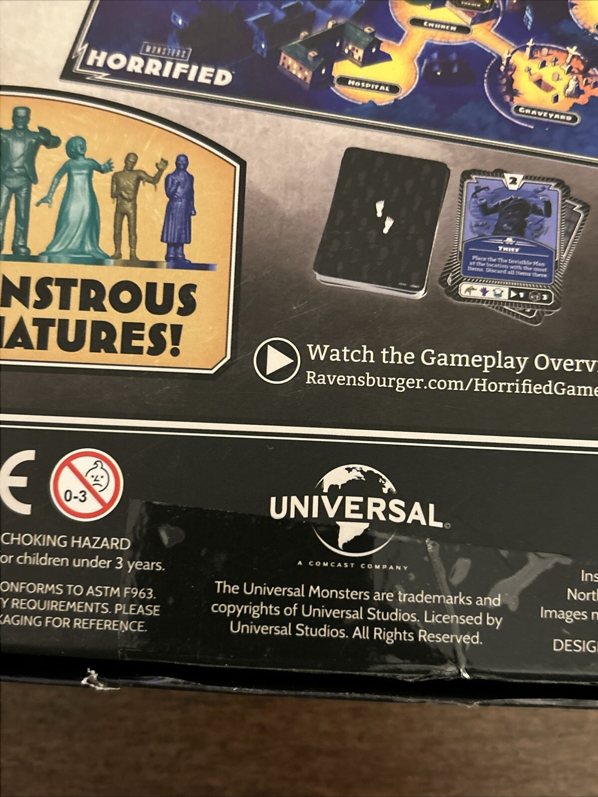 Universal Studios HORRIFIED Monsters Strategy Board Game Ravensburger Complete