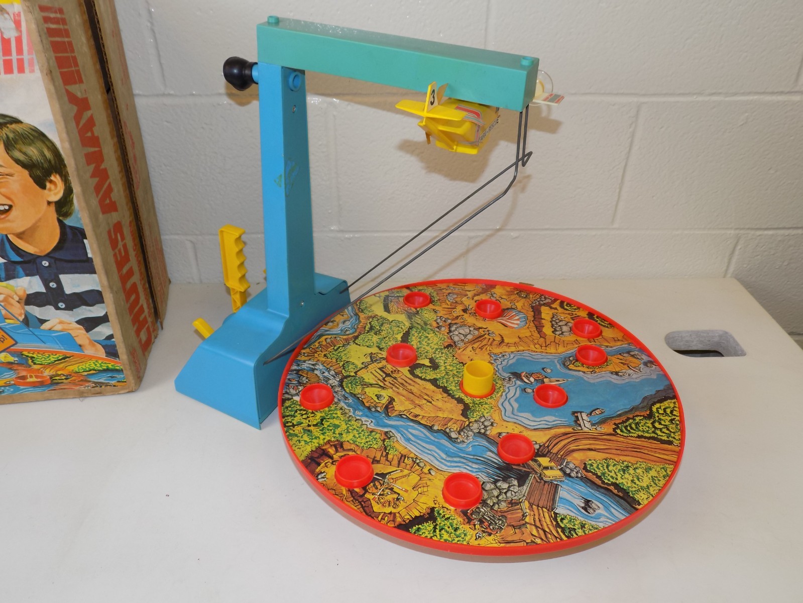 Vintage 1977 Chutes Away Air Rescue Target Game Gabriel Complete w/ Box