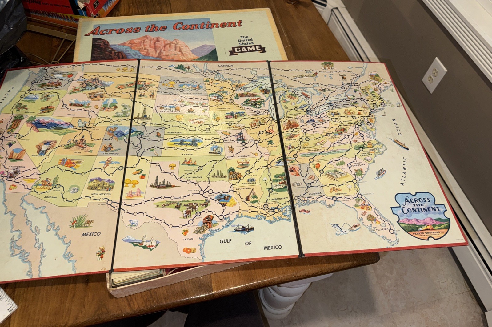 Vintage Parker Brothers Across the Continent Board Game Complete