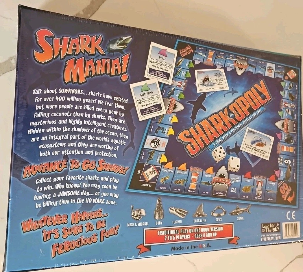 Sharkopoly Board Game Like Monopoly Sealed NEW
