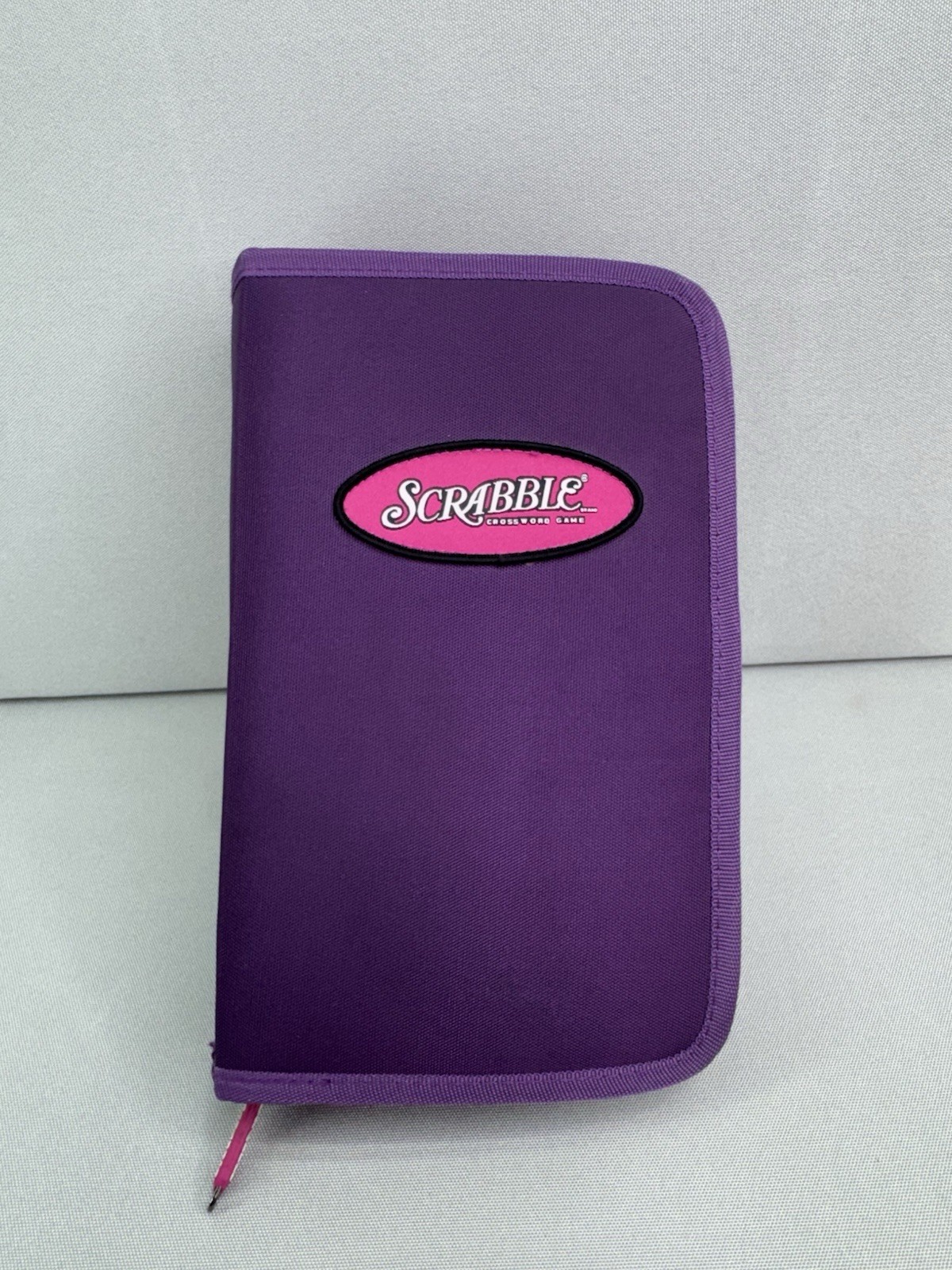 2002 Scrabble Travel Game Purple Complete All Tiles Pocket Edition Hasbro READ
