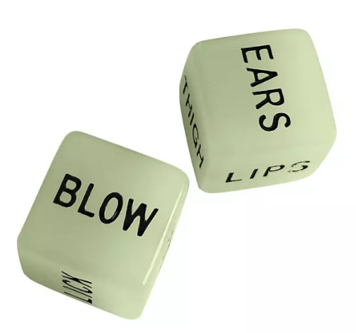 Glow in the Dark Sex Dice 4 Adult Love Games Kama Sutra Couples Gift UV Reactive