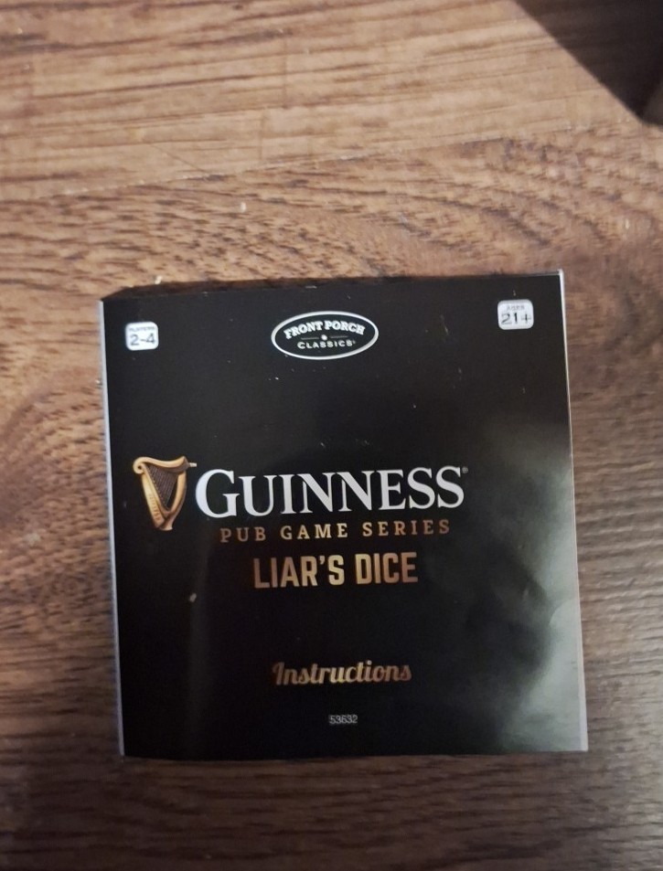 Liar’s Dice – Guinness Pub Game Series 2019 Open Box