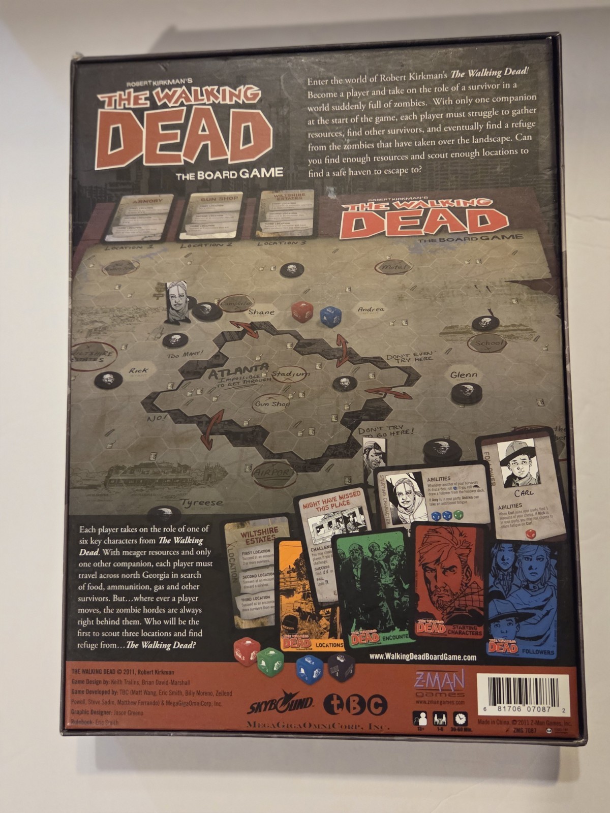 The Walking Dead Board Game Skybound Z-Man Games 2011 Zombie Survival Complete