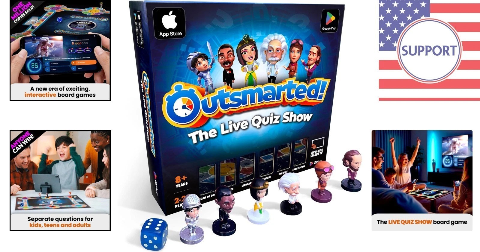 2026 Edition App-Connected Quiz Show Board Game for 2-24 Players, Ages 8+
