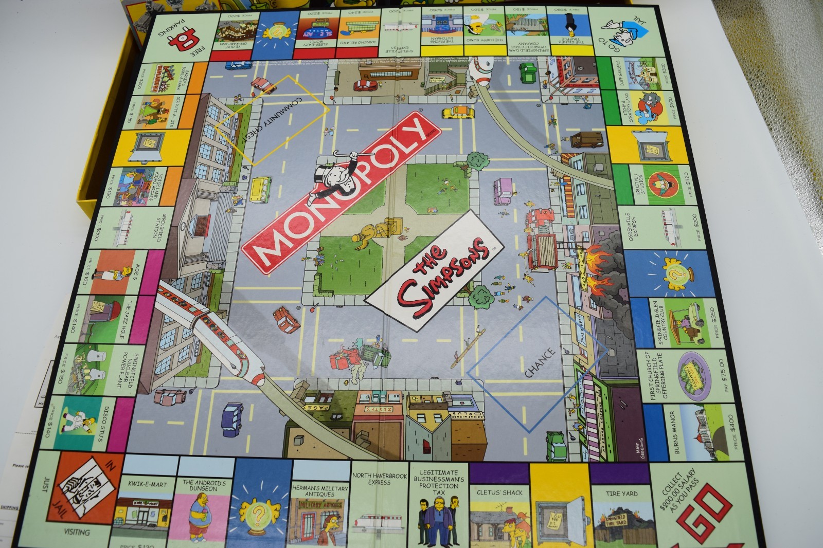 The Simpsons Monopoly Board Game Welcome to Springfield Parker Brothers Homer